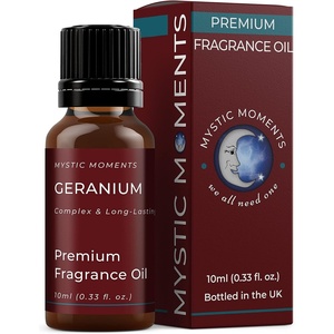 image:imageMystic Moments  Geranium Fragrance Oil  10ml  Geranium notes create a rosy green floral scent for candles soaps wax melts and diffusers035 Fl Oz Pack of 1