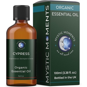image:imageMystic Moments  Organic Cypress Essential Oil  10ml  Cupressus sempervirens gives a fresh woody aroma for diffusers oil blends and fragrance formulations338 Fl Oz Pack of 1