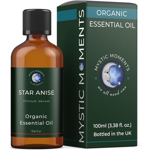 image:imageMystic Moments  Organic Star Anise Essential Oil  10ml  Illicium verum gives a warm sweet spicy aroma for diffusers oil blends and fragrance formulations338 Fl Oz Pack of 1