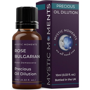 image:imageMystic Moments  Rose Bulgarian Absolute Oil Dilution  10ml  Rosa damascena absolute oil dilution in jojoba oil for massage skincare and aromatherapy applications100ml