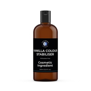 image:imageMystic Moments  Vanilla Colour Stabiliser Liquid  500g  Helps reduce vanilla fragrance discolouration in melt and pour soap when used at a 11 ratio with fragrance oil