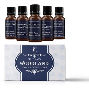 image:imageMystic Moments  Woodland Essential Oil Gift Starter Pack 5x10ml  Birch Sweet Cedarwood Patchouli Pine amp Tea TreeBirch Sweet  Cedarwood Himalayan  Patchouli  Pine Sylvestris  Tea Tree