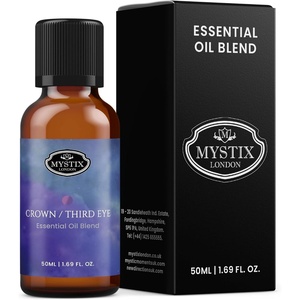 image:imageMystix London  Crown amp Third Eye Chakra Blend  10ml  Frankincense and lavender offer a floral woody aroma with soft resinous undertones for diffuser use169 Fl Oz Pack of 1