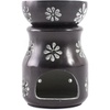 image:imageMystic Moments  Black with Flowers Soapstone Oil Burner