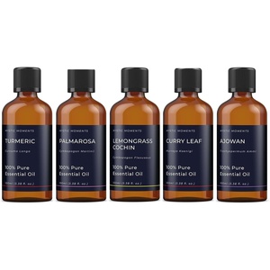 image:imageMystic Moments  Essential Oils of India Gift Starter Pack 5x100ml  Patchouli Sandalwood Ginger Black Pepper amp Jasmine