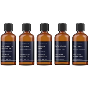 image:imageMystic Moments  Favourite Essential Oil Gift Starter Pack 5x100ml  Eucalyptus Lavender Orange Sweet Patchouli amp Tea Tree