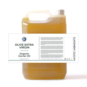 image:imageMystic Moments  Olive Extra Virgin Organic Carrier Oil  5 Litre  Cold pressed Olea europaea oil gives a rich naturalfeel skin and hair feel for massage and cosmetic blends