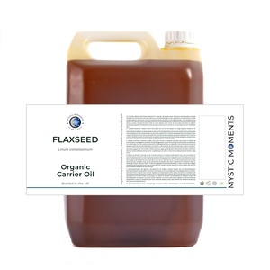 image:imageMystic Moments  Organic Flaxseed Carrier Oil  5 Litres  Rich in omega 3 amp lignans oil gives a rich conditioning skin and hair feel for massage and cosmetic blends