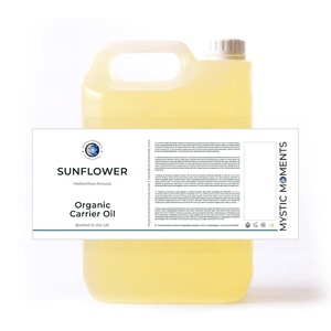 image:imageMystic Moments  Organic Sunflower Carrier Oil  5 Litres  Helianthus annuus seed oil for massage skincare haircare and essential oil blending