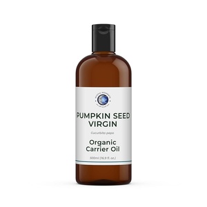 image:imageMystic Moments  Pumpkin Seed Virgin Carrier Oil Organic  500ml  Cold pressed Cucurbita pepo oil gives a rich naturalfeel skin and hair feel for massage and cosmetic blends500g