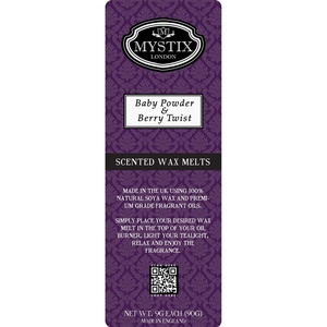 image:imageMystix London  Baby Powder amp Berry Twist  Wax Melts Clamshell 90g 10 Cubes 100 Natural SOYA Wax  Best Aroma for Home Kitchen Living Room and Bathroom  Perfect as a Gift  Handmade in UK