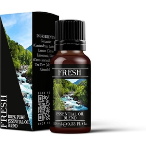 image:imageMystix London  Fresh Essential Oil Blend  10ml  Lemon and tea tree create a crisp clean aroma with bright citrus and fresh herbal notes