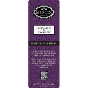 image:imageMystix London  Fresh Linen amp Cucumber  Wax Melts Clamshell 5 x 90g 50 Cubes  100 Natural SOYA Wax  Best Aroma for Home Kitchen Living Room and Bathroom  Perfect as a Gift  Handmade in UK
