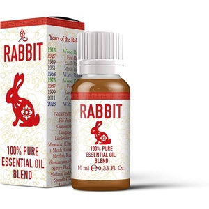 image:imageMystix London  Rabbit Chinese Zodiac Essential Oil Blend  10ml  Ho wood and citrus notes create a fresh herbal aroma with soft woody sweetness and clean aromatic lift