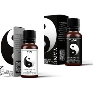 image:imageMystix London  Yin amp Yang Essential Oil Blend Twin Pack  2x10ml  Paired Yin and Yang blends offer contrasting citrusherbal and warm spicy profiles for fragrance layering
