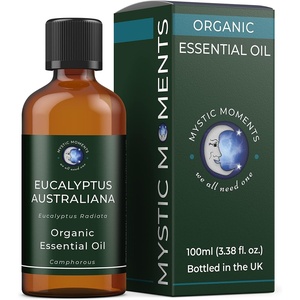 image:imageMystic Moments  Organic Eucalyptus Australiana Essential Oil  100ml  Eucalyptus australiana gives a fresh clean amp camphoraceous aroma for diffusers oil blends and fragrance formulations338 Fl Oz Pack of 1
