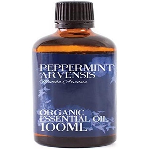 image:imageMystic Moments  Organic Peppermint Arvensis Essential Oil  100ml  Mentha arvensis gives a strong cooling mint aroma for diffusers oil blends and fragrance formulations338 Fl Oz Pack of 1