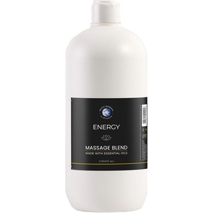 image:imageMystic Moments  Energy Aromatherapy Massage Oil Blend 500ml  Natural Massage Blend Made with Essential Oils for Spa amp Massage Therapy  Rosemary lemon peppermint and eucalyptus oils blended in soya and wheatgerm oils for an uplifting massage experience1 Litre