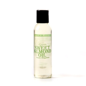 image:imageMystic Moments  Organic Sweet Almond Carrier Oil  125ml  Prunus amygdalus dulcis oil gives a soft smooth skin and hair feel for massage and cosmetic blends